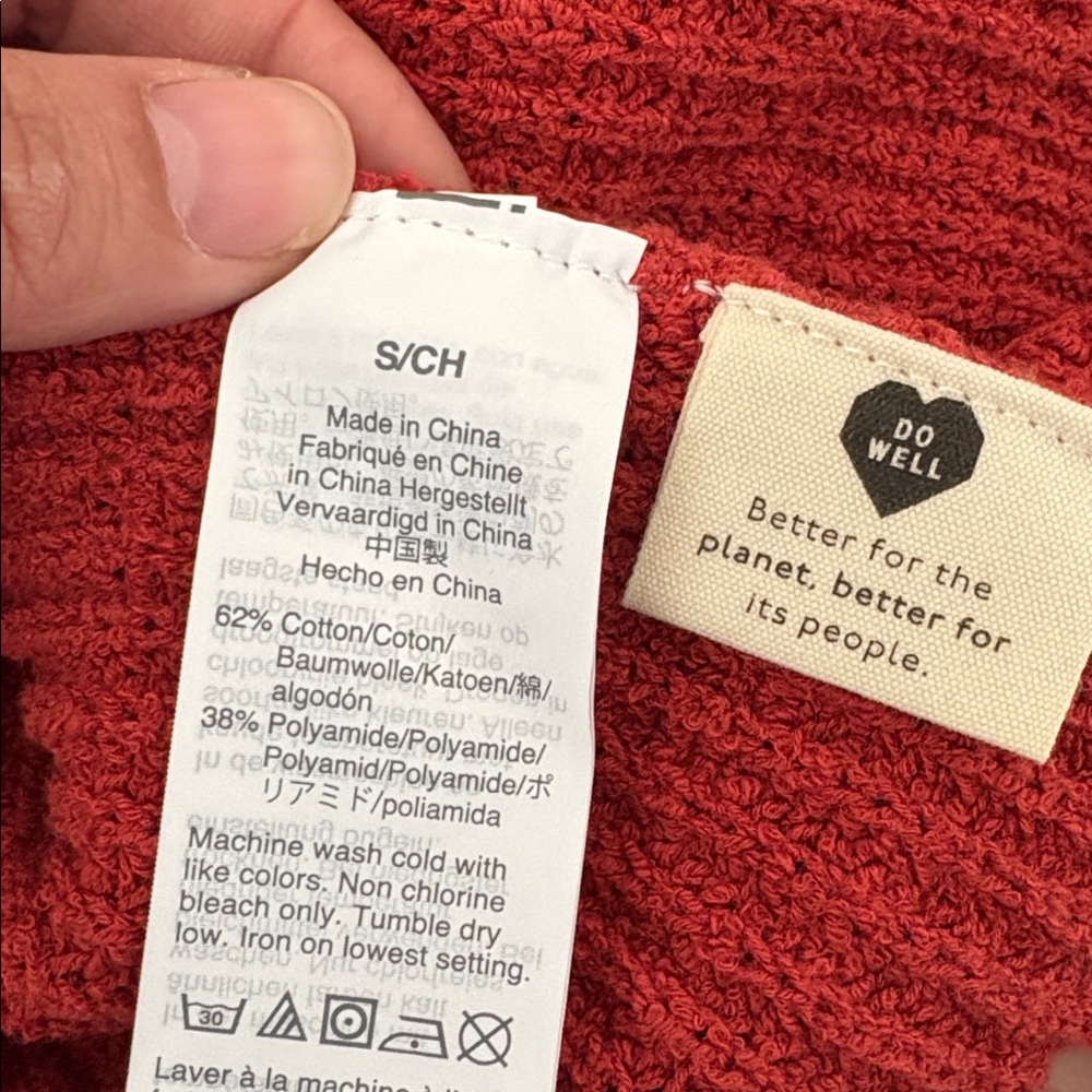 Madewell Red Ribbed Knit Sleeveless Sweater Size Small - Picture 7 of 7